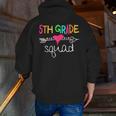 5th Grade Squad Fifth Teacher Student Team Back To School Men Zip Up Hoodie Back Print, funny gift