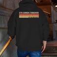 5TH GRADE TEACHER Job Title Profession Birthday Worker Men Zip Up Hoodie Back Print, funny gift