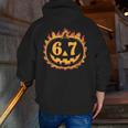 6 7 Meme Halloween Pumpkin Costume For Student Teacher Men Zip Up Hoodie Back Print, funny gift