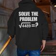 67 Meme Math Six Seven Teacher Brainrot Joke Men Zip Up Hoodie Back Print, funny gift