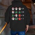 67 Santa Tree Math Teacher Christmas Xmas Humor Men Zip Up Hoodie Back Print, funny gift