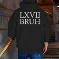 67 History Meme Six Seven Bruh History Teacher Men Zip Up Hoodie Back Print, History Teacher Hoodies, funny gift