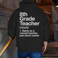 8th Grade Teacher Definition Back To School First Day Men Zip Up Hoodie Back Print, First Grade Teacher Hoodies, funny gift
