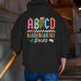 ABCD Kindergarten Rocks Pencil Lightning Teachers Rock Boys Men Zip Up Hoodie Back Print, funny gift ABCD Kindergarten Rocks Pencil Lightning Teachers Rock Boys Men Zip Up Hoodie Back Print, funny gift
