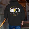 ABCD The Teacher Tour Last Day Of School Rockin' Teacher Men Zip Up Hoodie Back Print, funny gift