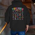 Alphabet Positive Affirmations Back To School Teacher Men Zip Up Hoodie Back Print, funny gift Alphabet Positive Affirmations Back To School Teacher Men Zip Up Hoodie Back Print, funny gift