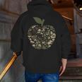 Apple Hearts Teacher Camouflage Clothing School Camo Apple For Men Women Girls Kids Men Zip Up Hoodie Back Print, funny gift
