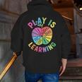 Apple Retro Play Is Learning Kindergarten Teacher Daycare Men Zip Up Hoodie Back Print, funny gift