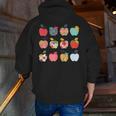 Art Apples Back To School For Teacher Student Men Zip Up Hoodie Back Print, funny gift