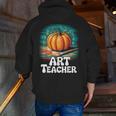 Art Teacher Pumpkin Painting Halloween Costume Men Zip Up Hoodie Back Print, funny gift Art Teacher Pumpkin Painting Halloween Costume Men Zip Up Hoodie Back Print, funny gift