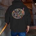 Art Teacher Pumpkin Scary Halloween Costume Men Women Men Zip Up Hoodie Back Print, funny gift