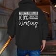 Author Journalist Teacher Writing Content Creator Men Zip Up Hoodie Back Print, Writing Teacher Hoodies, funny gift