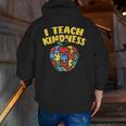 Autism Teacher Shirt I Teach Kindness Apple Puzzle Awareness Men Zip Up Hoodie Back Print, funny gift