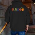 Back To School Cute Hungry Lover Fruits Teacher Men Zip Up Hoodie Back Print, funny gift