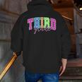 Back To School Neon Checkered Third Grade Colorful Teacher Men Zip Up Hoodie Back Print, funny gift Back To School Neon Checkered Third Grade Colorful Teacher Men Zip Up Hoodie Back Print, funny gift