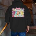 Back To School Pre-K Preppy Teacher Girl Men Zip Up Hoodie Back Print, funny gift