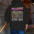 Back To School Retro Reading Is My Jam 80s Teacher Boombox Men Zip Up Hoodie Back Print, funny gift Back To School Retro Reading Is My Jam 80s Teacher Boombox Men Zip Up Hoodie Back Print, funny gift