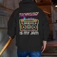 Back To School Retro Technology Is My Jam 80's Teacher Men Zip Up Hoodie Back Print, funny gift Back To School Retro Technology Is My Jam 80's Teacher Men Zip Up Hoodie Back Print, funny gift