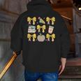 Back To School Yellow Bows Book Coffee Leopard Apple Teacher Men Zip Up Hoodie Back Print, funny gift