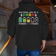 Battery Life Of a Paraprofessional Para Teacher Life Men Zip Up Hoodie Back Print, funny gift Battery Life Of a Paraprofessional Para Teacher Life Men Zip Up Hoodie Back Print, funny gift