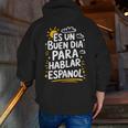 Bilingual Teacher Maestra Spanish Teacher Men Zip Up Hoodie Back Print, funny gift