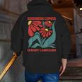 Boho Flower ESL Teacher Kindness Comes In Many Languages Men Zip Up Hoodie Back Print, Esl Teacher Hoodies, funny gift
