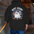 Boo Jour Ghost Halloween French Teacher Cute Coffe Croissant Men Zip Up Hoodie Back Print, funny gift Boo Jour Ghost Halloween French Teacher Cute Coffe Croissant Men Zip Up Hoodie Back Print, funny gift