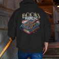 Books Rock Rock'n Roll Science Of Reading Teachers Guitar Men Zip Up Hoodie Back Print, Science Teacher Hoodies, funny gift