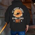 My Broom Broke So Now I Teach Art Teacher Halloween Costume For Men Women Men Zip Up Hoodie Back Print, funny gift