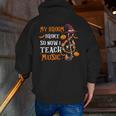 My Broom Broke So Now I Teach Music Teacher Halloween Men Zip Up Hoodie Back Print, funny gift