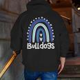 Bulldogs School Mascot Rainbow Teacher Lover Men Zip Up Hoodie Back Print, funny gift Bulldogs School Mascot Rainbow Teacher Lover Men Zip Up Hoodie Back Print, funny gift