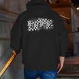 Bulldogs School Spirit Bulldog Pride Checkered Teacher Men Zip Up Hoodie Back Print, funny gift