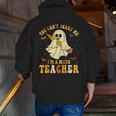 You Can't Scare Me I'm A Math Teacher Halloween Ghost Groovy Men Zip Up Hoodie Back Print, Groovy Teacher Hoodies, funny gift