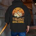 You Can't Scare Me I Teach Social Studies Teacher Halloween Men Zip Up Hoodie Back Print, funny gift