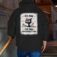 Cat It's Fine I'm Fine Everything Is Fine Teacher Life Men Zip Up Hoodie Back Print, funny gift Cat It's Fine I'm Fine Everything Is Fine Teacher Life Men Zip Up Hoodie Back Print, funny gift