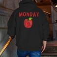 Caterpillar Friday Fruit Kindergarten Teacher Men Women Kids Men Zip Up Hoodie Back Print, funny gift