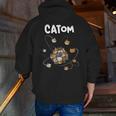 Catom Science Teacher Chemistry Lover Physics School Cat Men Zip Up Hoodie Back Print, Science Teacher Hoodies, funny gift