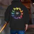Chicken Themed Color Wheel Educational Art Teacher Artist Men Women Girls Kids Men Zip Up Hoodie Back Print, funny gift