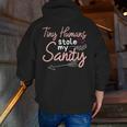 Childcare Provider Daycare Teacher Stole My Sanity Men Zip Up Hoodie Back Print, funny gift