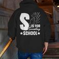 Christian Teacher S Is For Sunday School Essentials Men Zip Up Hoodie Back Print, funny gift Christian Teacher S Is For Sunday School Essentials Men Zip Up Hoodie Back Print, funny gift
