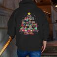 Christmas Library Tree Love Reading Books Nerd Teacher Men Zip Up Hoodie Back Print, funny gift Christmas Library Tree Love Reading Books Nerd Teacher Men Zip Up Hoodie Back Print, funny gift