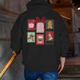 Christmas Teacher Stamps Men Zip Up Hoodie Back Print, funny gift Christmas Teacher Stamps Men Zip Up Hoodie Back Print, funny gift