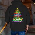 Christmas Tree Made Of Crayons School Teacher Life Student Men Zip Up Hoodie Back Print, funny gift Christmas Tree Made Of Crayons School Teacher Life Student Men Zip Up Hoodie Back Print, funny gift