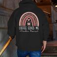 Coffee Gives Me Teacher Powers Leopard Rainbow Teacher Men Zip Up Hoodie Back Print, funny gift Coffee Gives Me Teacher Powers Leopard Rainbow Teacher Men Zip Up Hoodie Back Print, funny gift