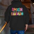 Color Special Education Squad Groovy Dream Team SPED Teacher Men Zip Up Hoodie Back Print, Groovy Teacher Hoodies, funny gift