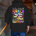 Color The World With Kindness Crayon Positivity Teacher Men Zip Up Hoodie Back Print, funny gift