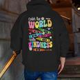 Color The World With Kindness Teacher Back To School Men Zip Up Hoodie Back Print, funny gift