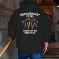 Complementary Colors Art Teacher Pun Shirt Men Zip Up Hoodie Back Print, funny gift