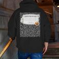 Composition Notebook Costume Adult Halloween For Teacher Men Zip Up Hoodie Back Print, funny gift
