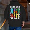 Cool Artist For Men Women Painter Art Teacher Paint Artists Men Zip Up Hoodie Back Print, funny gift